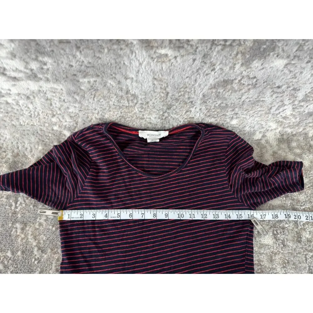 Workshop Republic Clothing Size S Striped Mini Dress Red Navy‎ Short Sleeve
